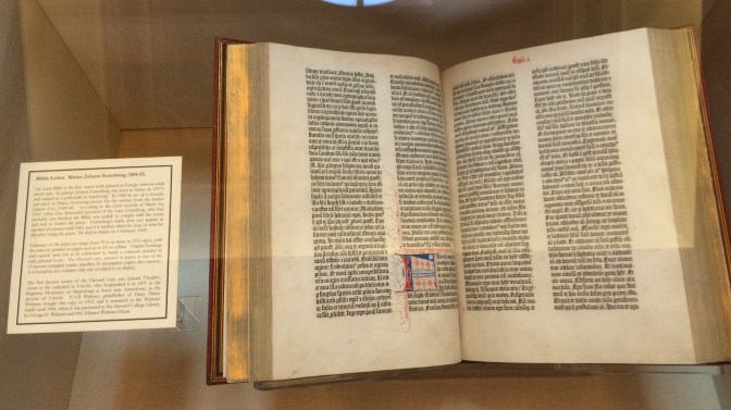 Gutenberg Bible at Widener Library