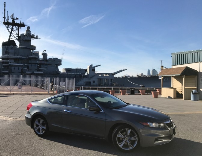 2012 Honda Accord in front of the USS New Jersey.