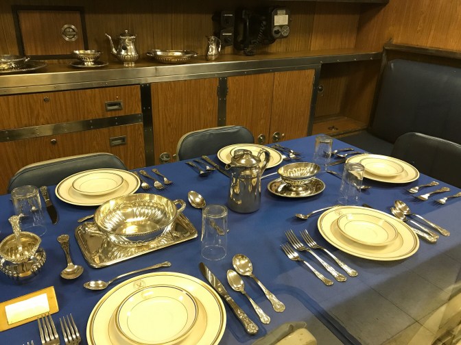 Officers wardroom aboard the Nautilus.