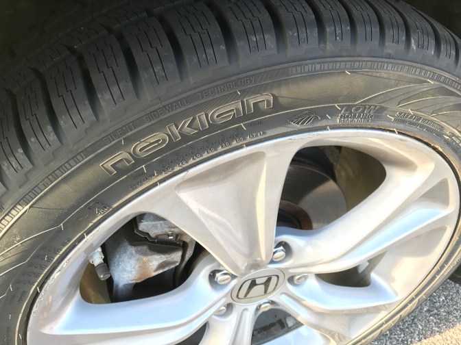Closeup photo of Nokian WR G3 tires.