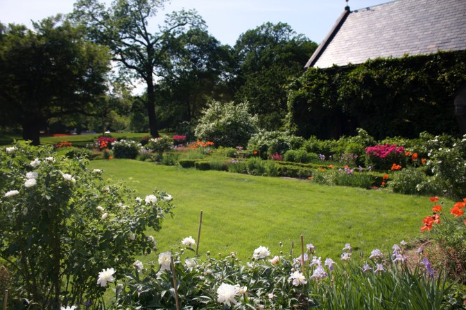 Gardens behind Peacefield.