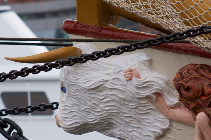 Figurehead of Europa and Bull at front of vessel Europa.