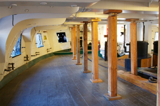 Gun deck of the USS Constitution.