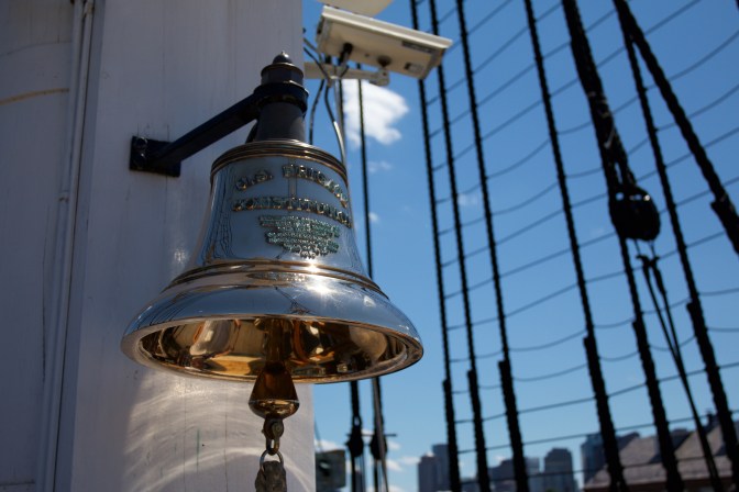 Ship's bell, attached to one of the masts.