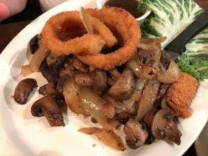 Chopped sirloin and fried onions