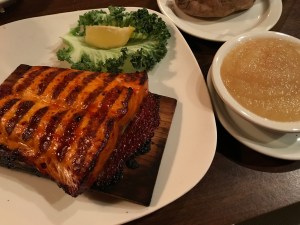 Barbecue salmon.