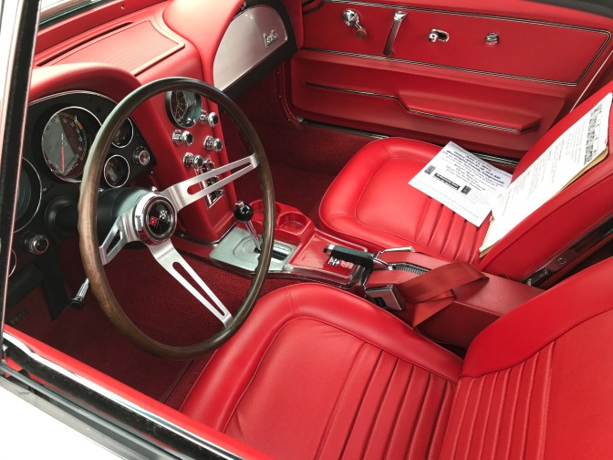 Interior of second generation Chevrolet Corvette.