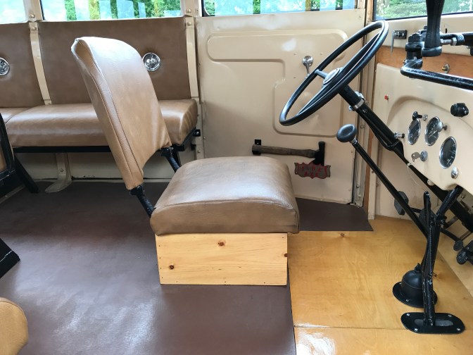 Interior of 1932 School Bus.