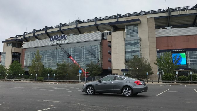 2012 Honda Accord in front of Gillette Stadium.