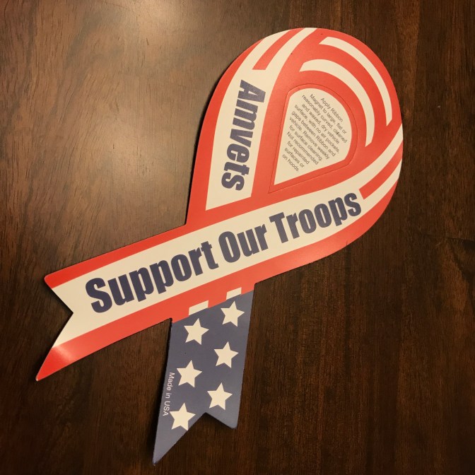 Support our Troops magnet ribbon.