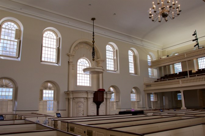 Interior of the Old South Meeting House.