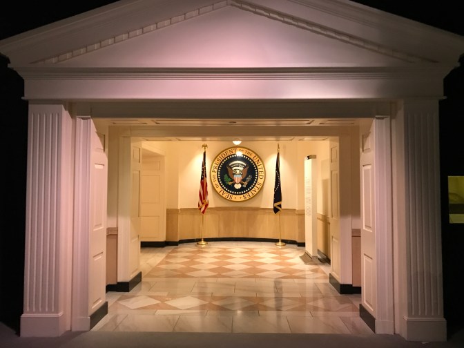 Entrance to the section of the museum addressing the Kennedy presidency.