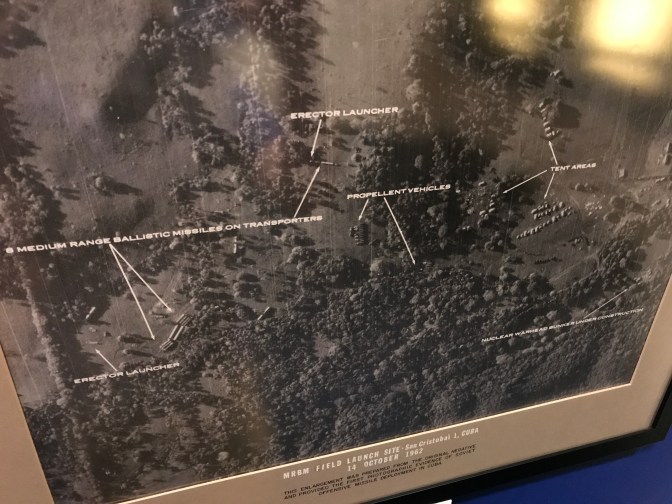 Aerial photograph of Soviet missiles in Cuba.