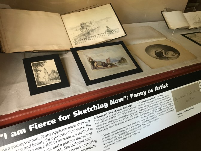 Exhibit of drawing by Frances Appleton, Henry's wife.