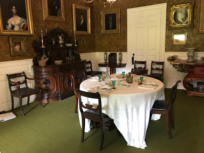 Dining room in the Longfellow House.