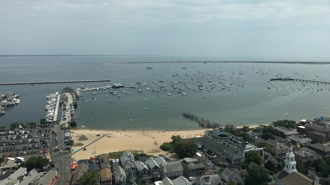 View from the top of the monument, looking south toward the harbor.