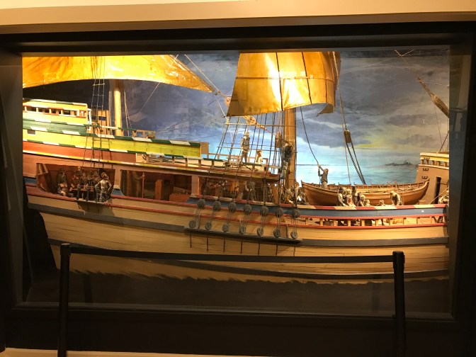 Scale model of the Mayflower.