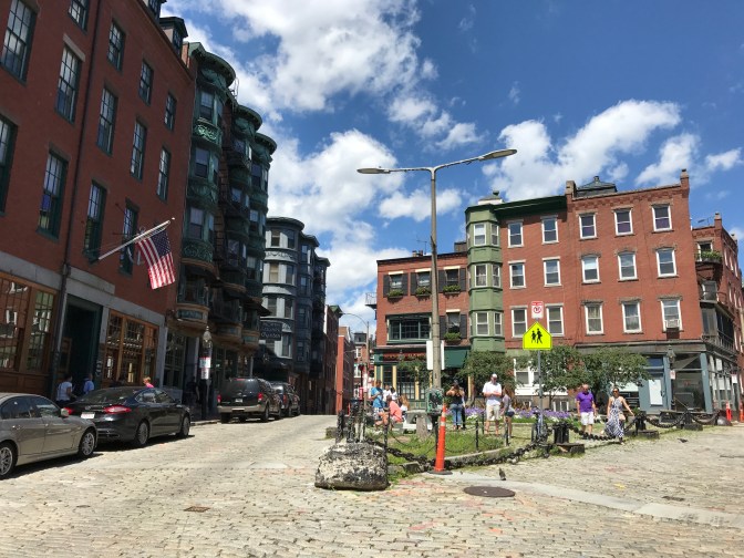 The North End. View of street and buildings.