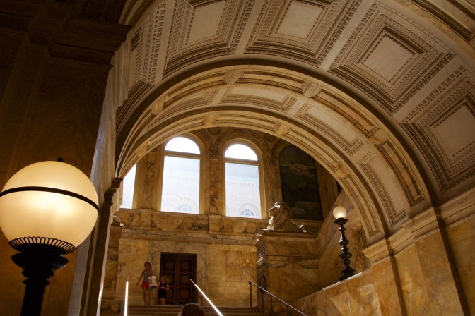 Interior of the Boston Public Library.