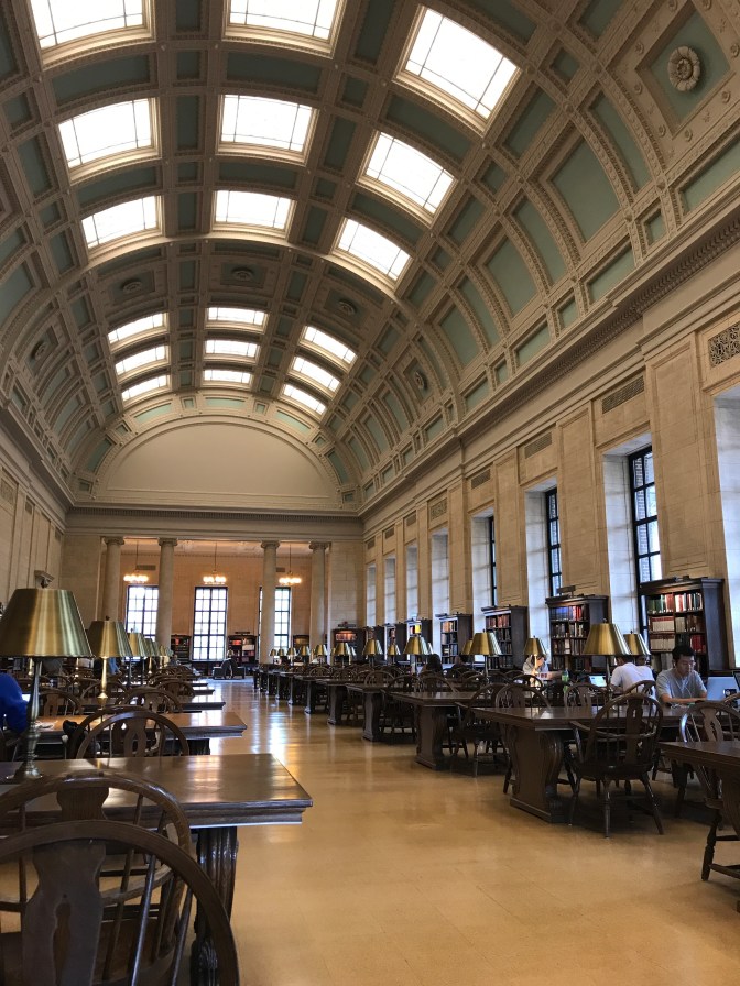 Loker Reading Room in Widener Library.