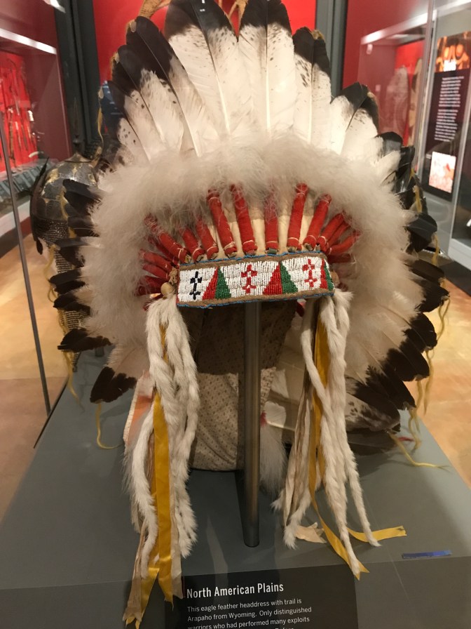 Eagle feather headdress from North American Plains Indians.
