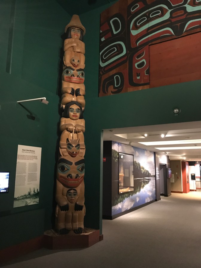 Native American totem pole.