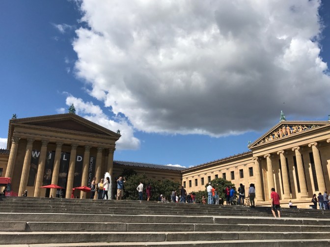 Outside front of the Philadelphia Museum of Art