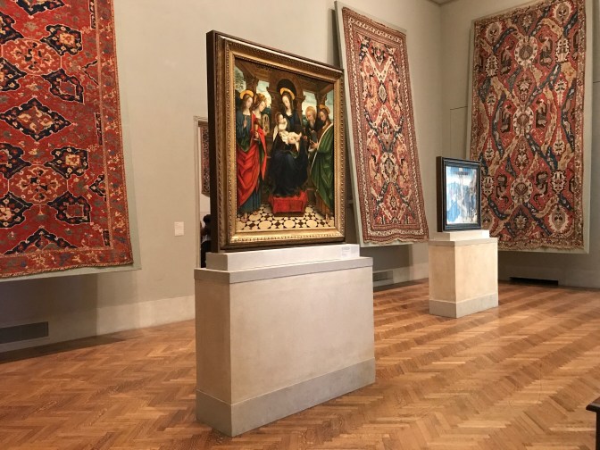 Italian Renaissance paintings and Tapestries.