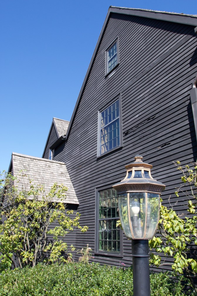 Side view of the House. A lantern is in the foreground.