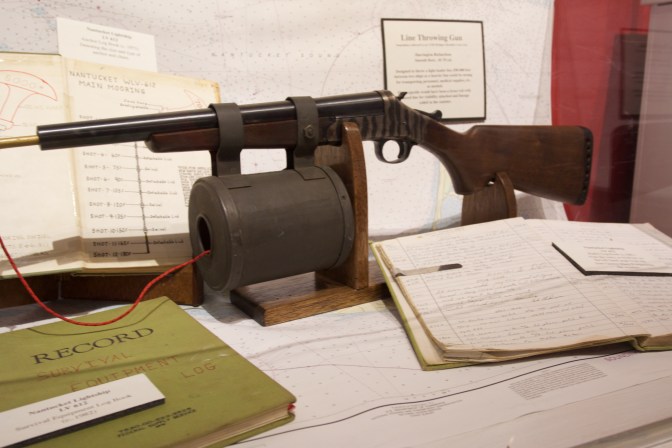 Display of a line throwing gun.