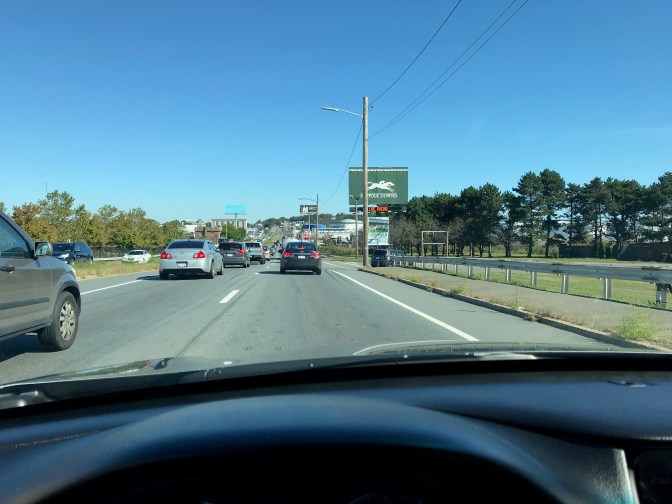 Traffic on Route 1A in Revere, MA.