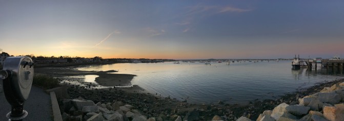 Panorama of Plymouth Harbor.