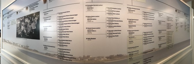 Wall chart detailing the complete Kennedy family.