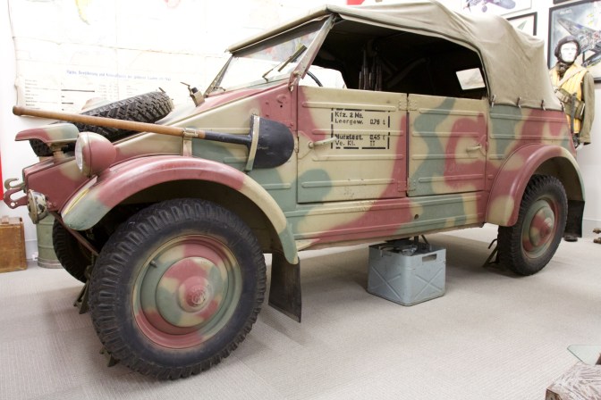 Volkswagen Kubelwagen on display.