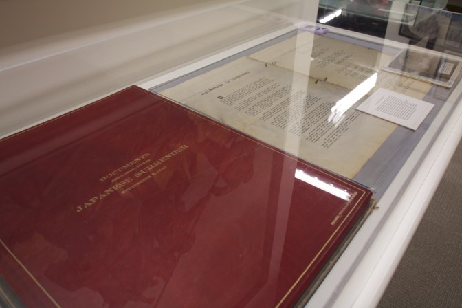 Articles of surrender for Japan.