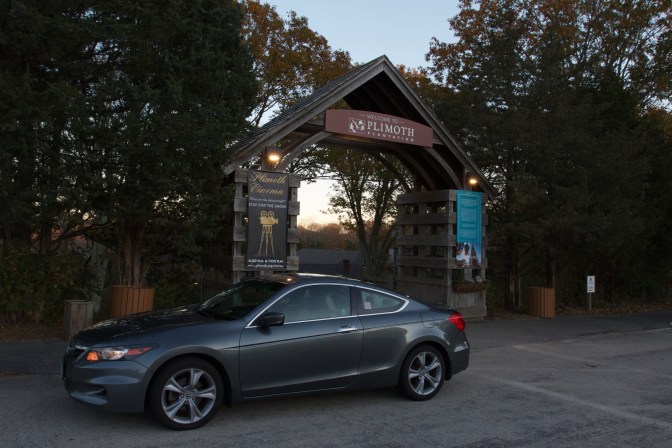 2012 Honda Accord in front of Plimoth Plantation entrance.