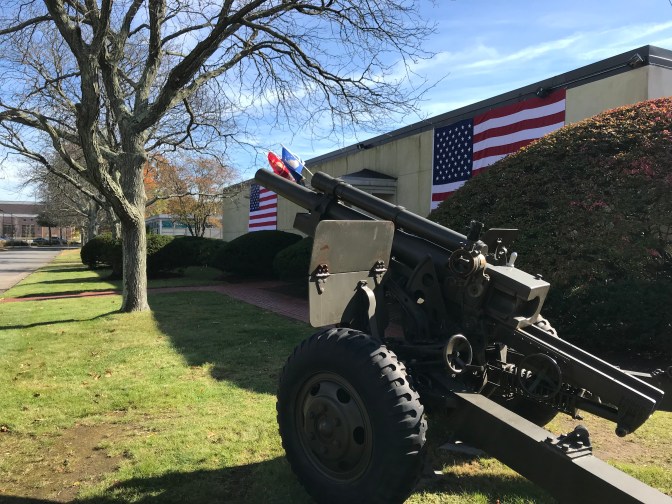 Small howitzer in front of the museum.