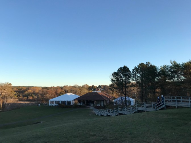 Wedding reception behind the visitor center.