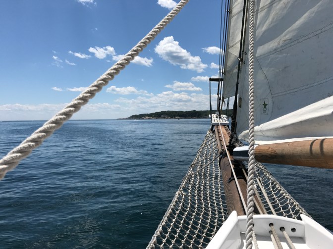 Bow of a sailing ship.