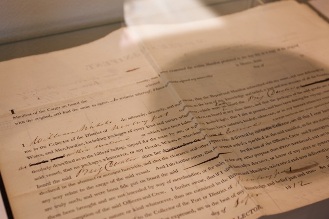 Manifest of goods taken by privateers from the brig Pomona.