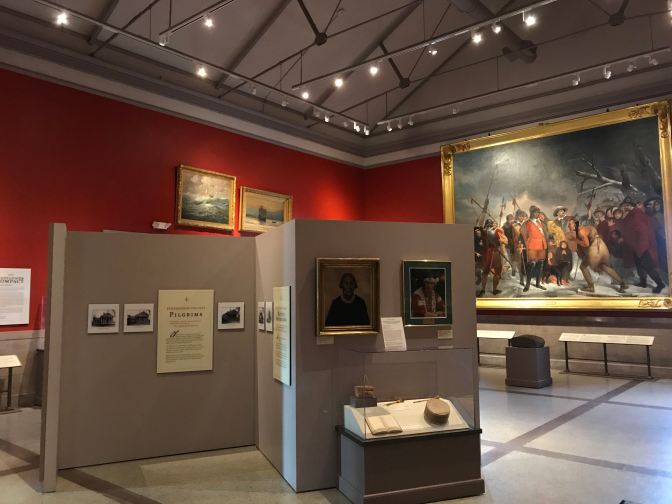 Great Hall of Pilgrim Hall Museum.