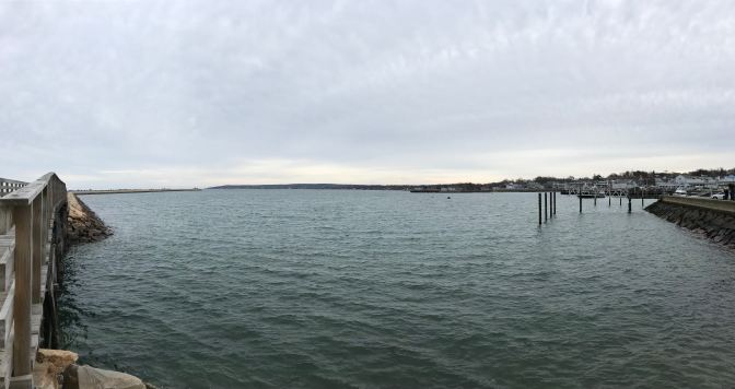Plymouth Harbor panorama.