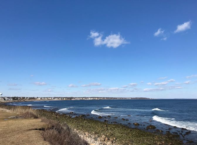 View of Narrangasett Bay and coastline.