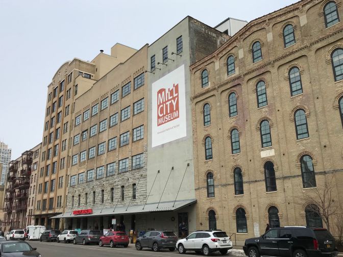 Street view of the Mill City Museum.