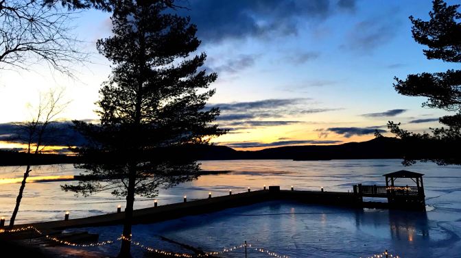 Sunset on Fourth Lake.