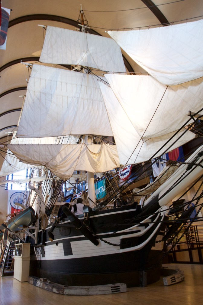 Model ship Lagoda in the museum.