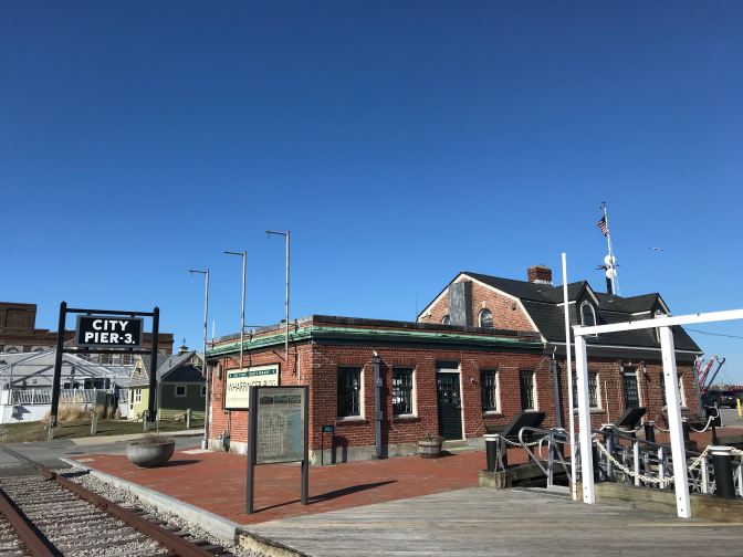 City Pier 3, with the Wharfinger Building in the foreground.
