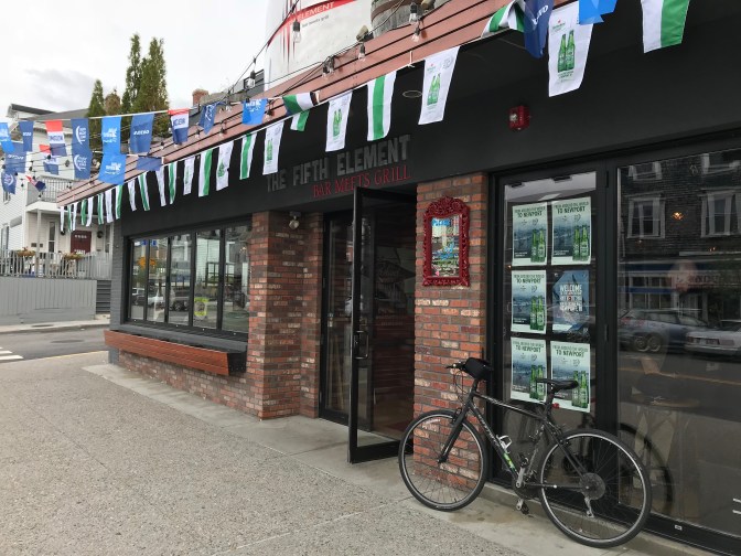 Exterior of The Fifth Element bar and restaurant.