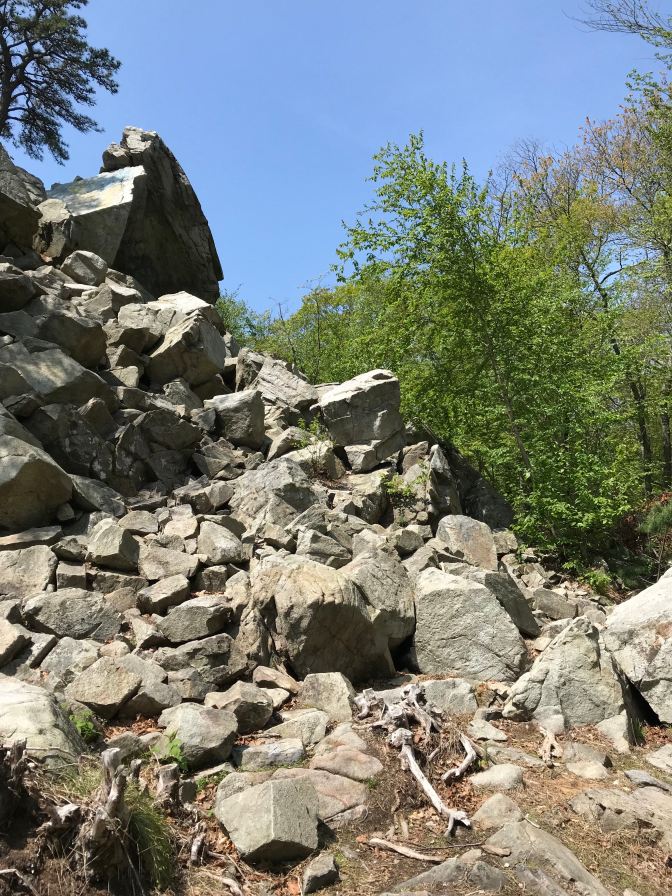 Rock formation at Freetown State Forest.