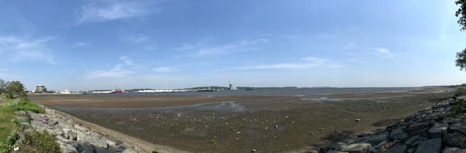 Panorama of the New Haven Harbor.